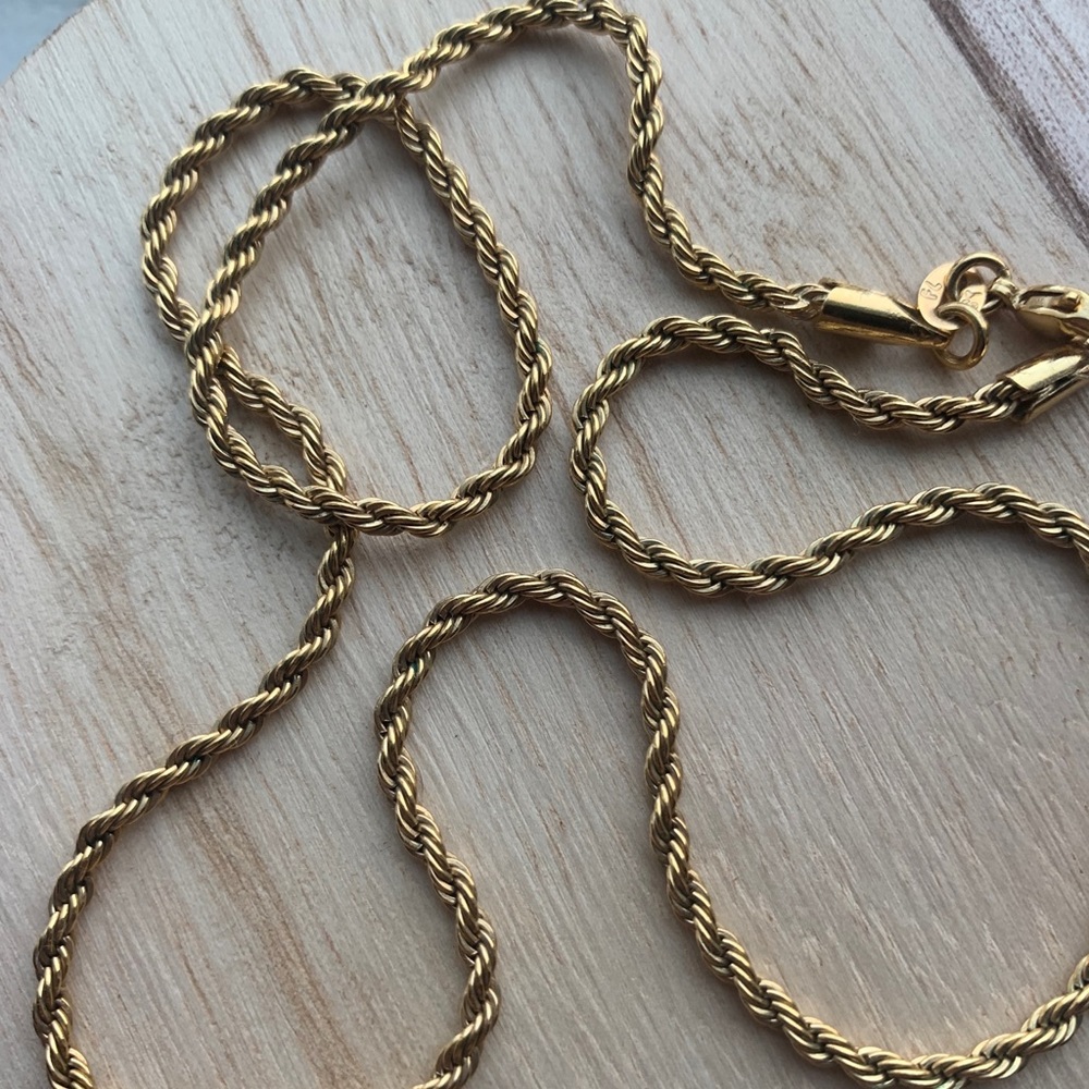 Argento Vivo Gold Rope Necklace - Picture 2 of 3